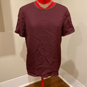Silk Maroon blouse